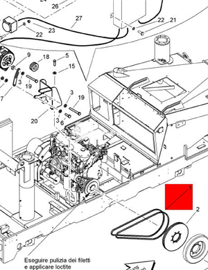 BOMAG generator belt part number 06312304