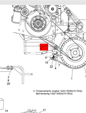  BOMAG heating motor belt part number 06325053  