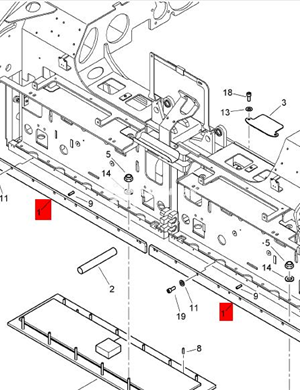 BOMAG host wear-resistant strip part number 83740381