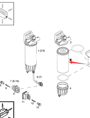 BOMAG oil-water separator filter element part number 05718031