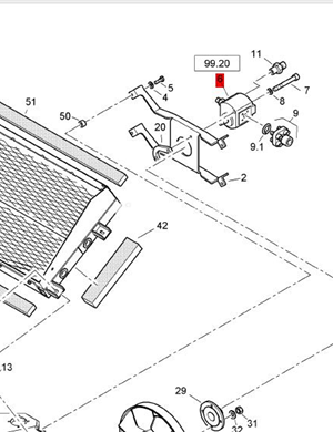 BOMAG fan motor part number 05810505 