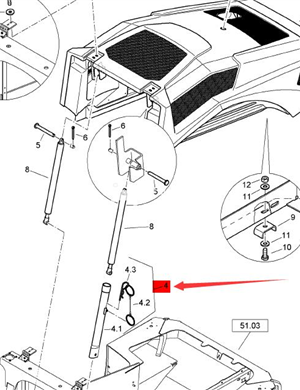 BOMAG cover support part number 58611348 
