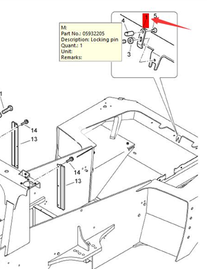BOMAG support plate part number 58611338 