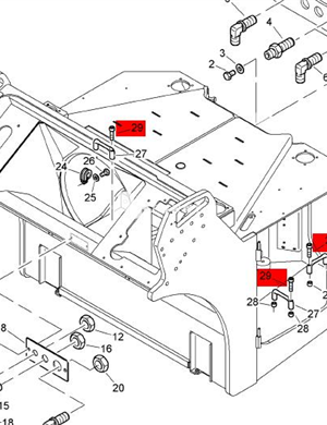 BOMAG scraper drive shaft assembly (including front, rear, left, right) part number 83701774