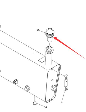 BOMAG fuel tank cap gasket part number 05824013  