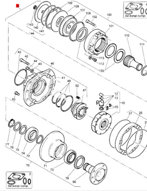 BOMAG walking motor part number 05815283 
