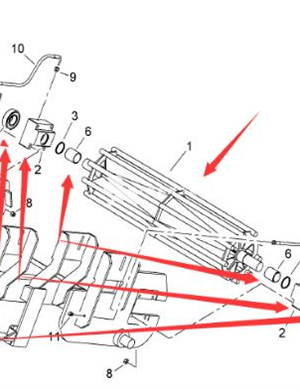 BOMAG Primary Belt Return Roller Part Number D2295036 