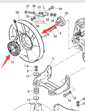 BOMAG Engine Fan Blade Part Number 05576358