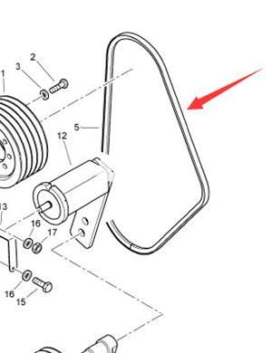 BOMAG Milling Drum Belt Part Number 06312301 