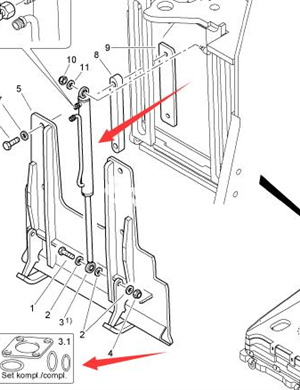   BOMAG tailgate cylinder part number 08511324  