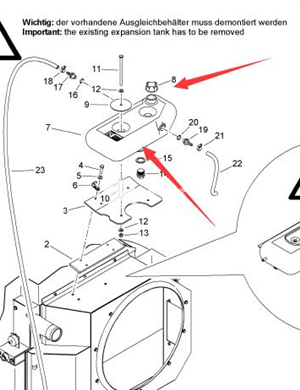  BOMAG expansion tank part number 53818047
