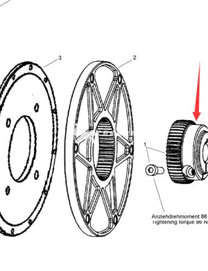 BOMAG flywheel connecting plate gear part number 05615211  