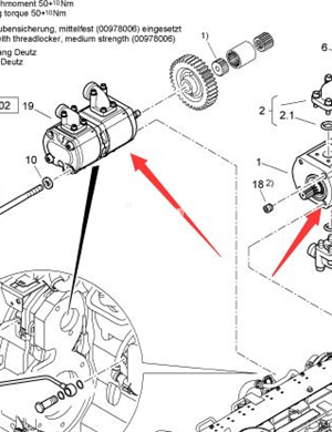 BOMAG engine dual gear pump part number 88212746 