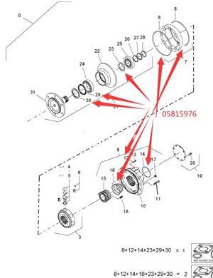 BOMAG front wheel drive motor part number 05818236