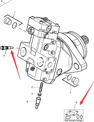   BOMAG walking motor part number 05817094 