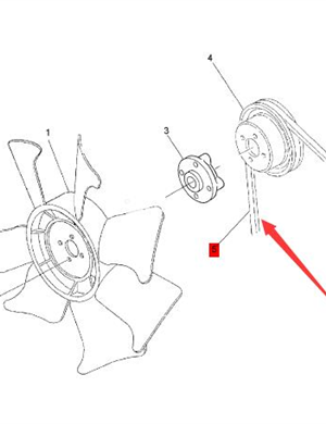 BOMAG fan belt part number 05741682  