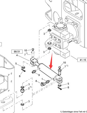  BOMAG steering cylinder part number 05850324  