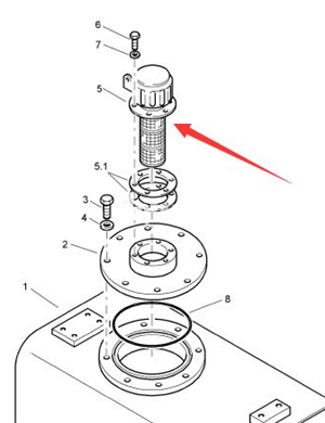 BOMAG hydraulic oil tank cover part number 05824030  