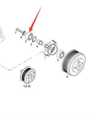 BOMAG fan seat bearing part number 08821093