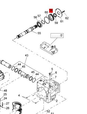 BOMAG walking pump oil seal bracket part number 05817473  