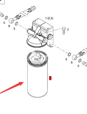   BOMAG fine diesel filter part number 08820124 