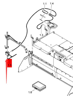 BOMAG leveling longitudinal slope gauge part number 431000026 