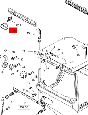 BOMAG cab roof light part number 05050063 