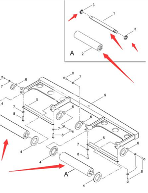   BOMAG front idler assembly part number 83760376  