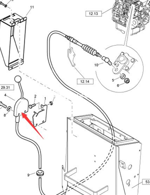  BOMAG throttle cable part number 05564900  