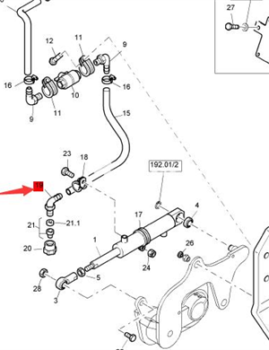 BOMAG water tank connector part number 05553431