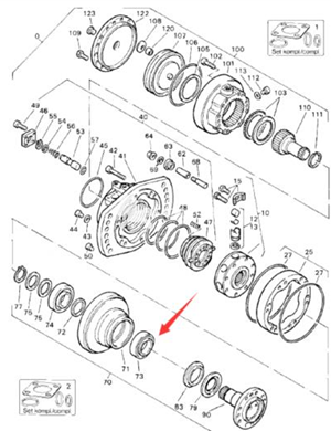  BOMAG walking motor bearing part number 05815420
