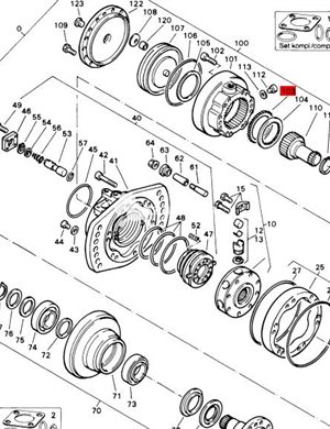   BOMAG walking motor brake pad copper sheet part number 05815389