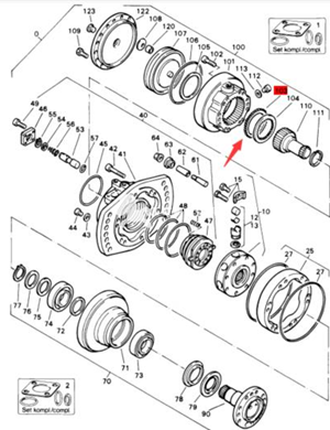 BOMAG walking motor brake pad part number 05815389  