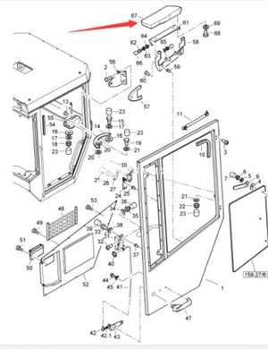 BOMAG Left Hand Pillow Part Number 57260357  