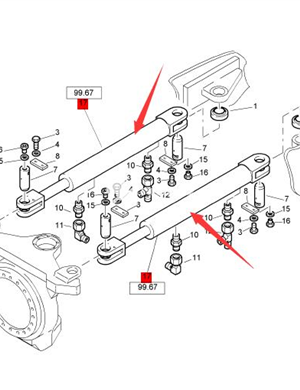 BOMAG steering cylinder part number 05850080  