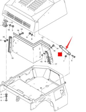  BOMAG Engine Hood Gas Spring Part Number 05581144
