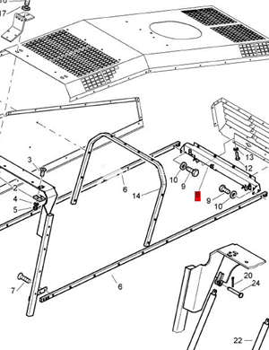   BOMAG engine hood lock part number 58070967  