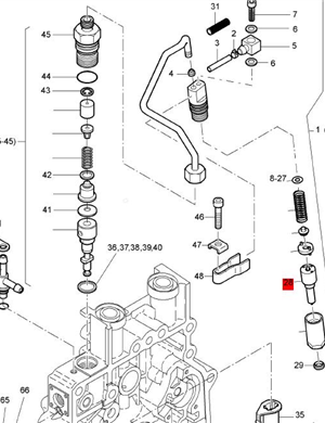 BOMAG engine fuel injector part number 05720439