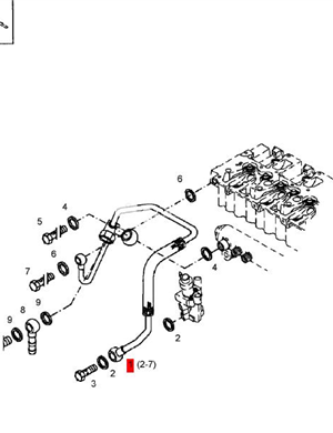 BOMAG diesel pipe part number 05718459  