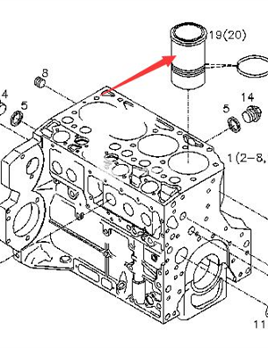 BOMAG cylinder liner part number 05716744 