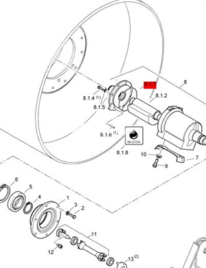 BOMAG sealing ring (front and rear vibration) part number 06221603  