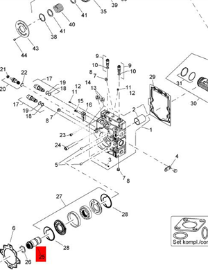 BOMAG oil replenishment pump shaft part number: 05810535