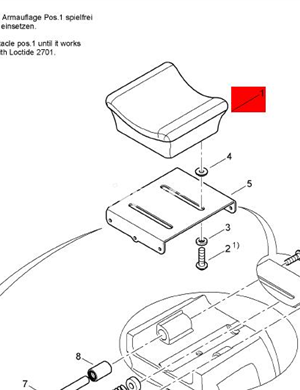BOMAG side panel armrest part number 87610045  