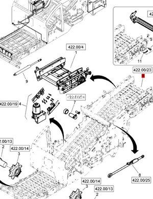BOMAG material conveyor belt part number 94012515  