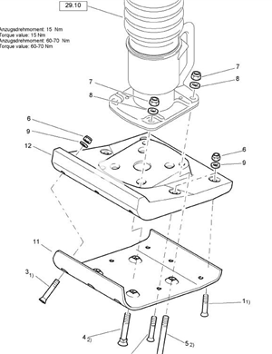BOMAG impact rammer foot pedal part number 54002090