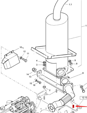   BOMAG Exhaust Bellows Part Number: 05727524  