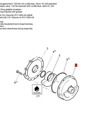 BOMAG vibrator housing part number 58010611 