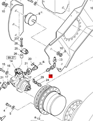 BOMAG hydraulic joint part number 05540062  