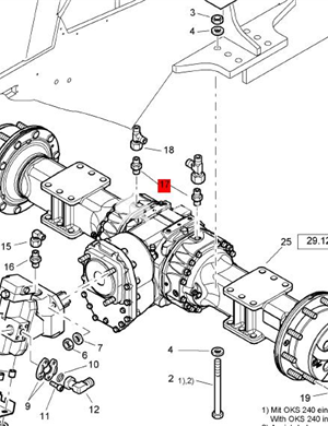BOMAG hydraulic joint part number 05541605  