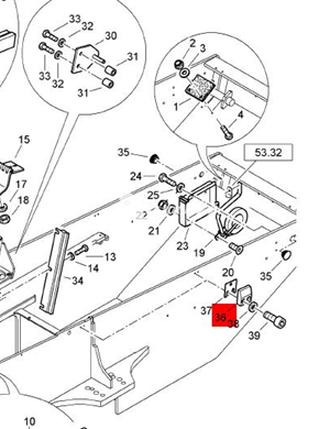BOMAG guide block part number 58050322  